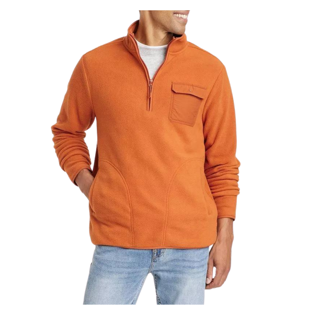 Goodfellow & Co Men's Half Length Zipper Kangaroo Pocket Sweatshirts