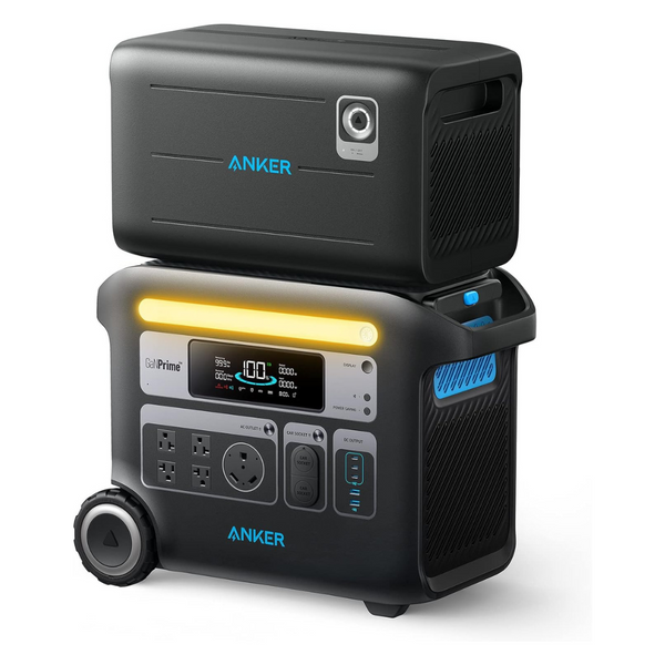 Anker SOLIX F2000 Portable Power Station And Expansion Battery Bundle