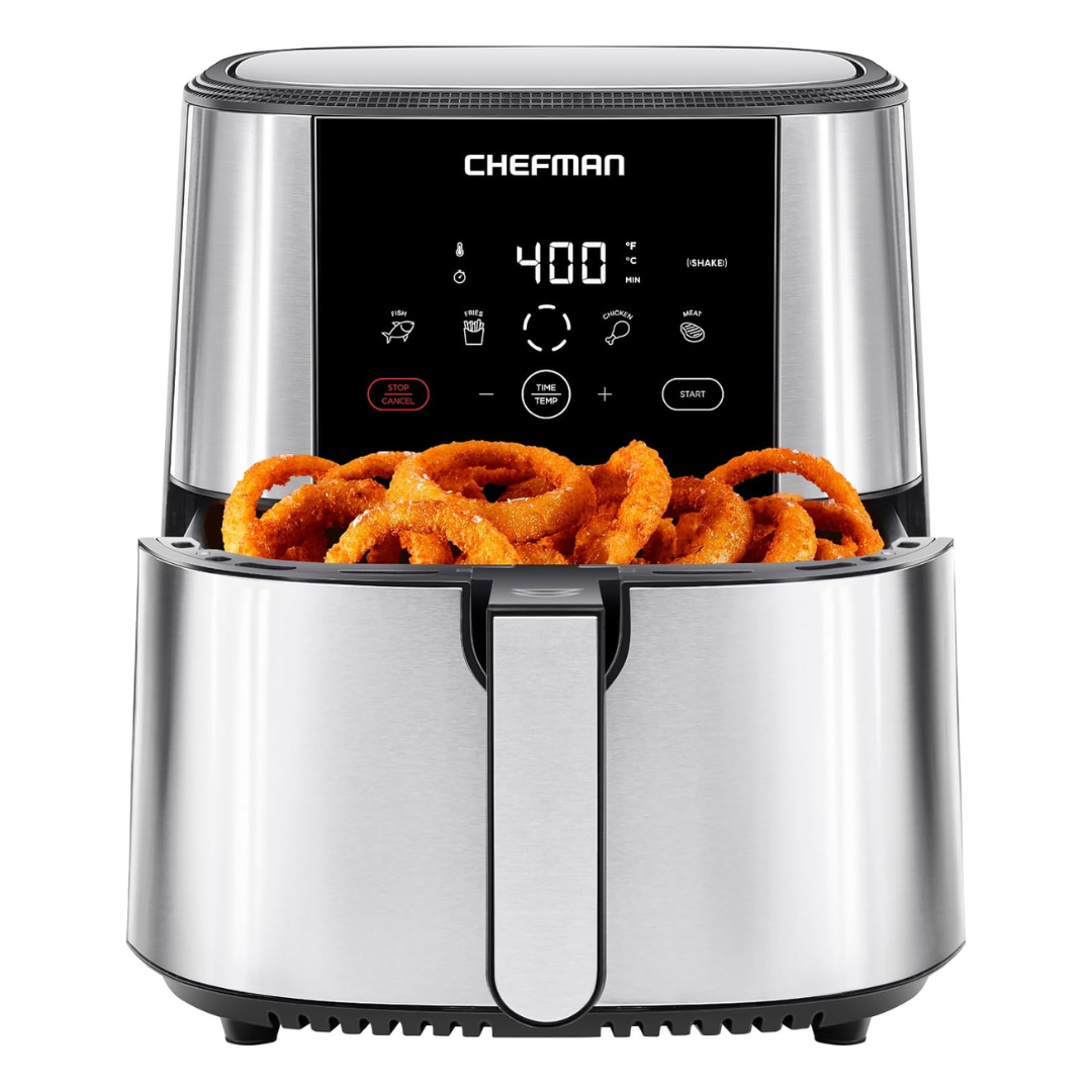 Chefman TurboFry XL 8-Qt Stainless Steel Digital Air Fryer (RJ38-SQSS-8T)