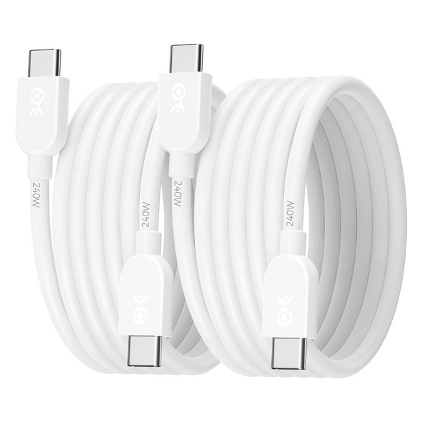 2-Pack 6ft Cable Matters 240W Flexible USB-C PD 3.1 Charging Cables