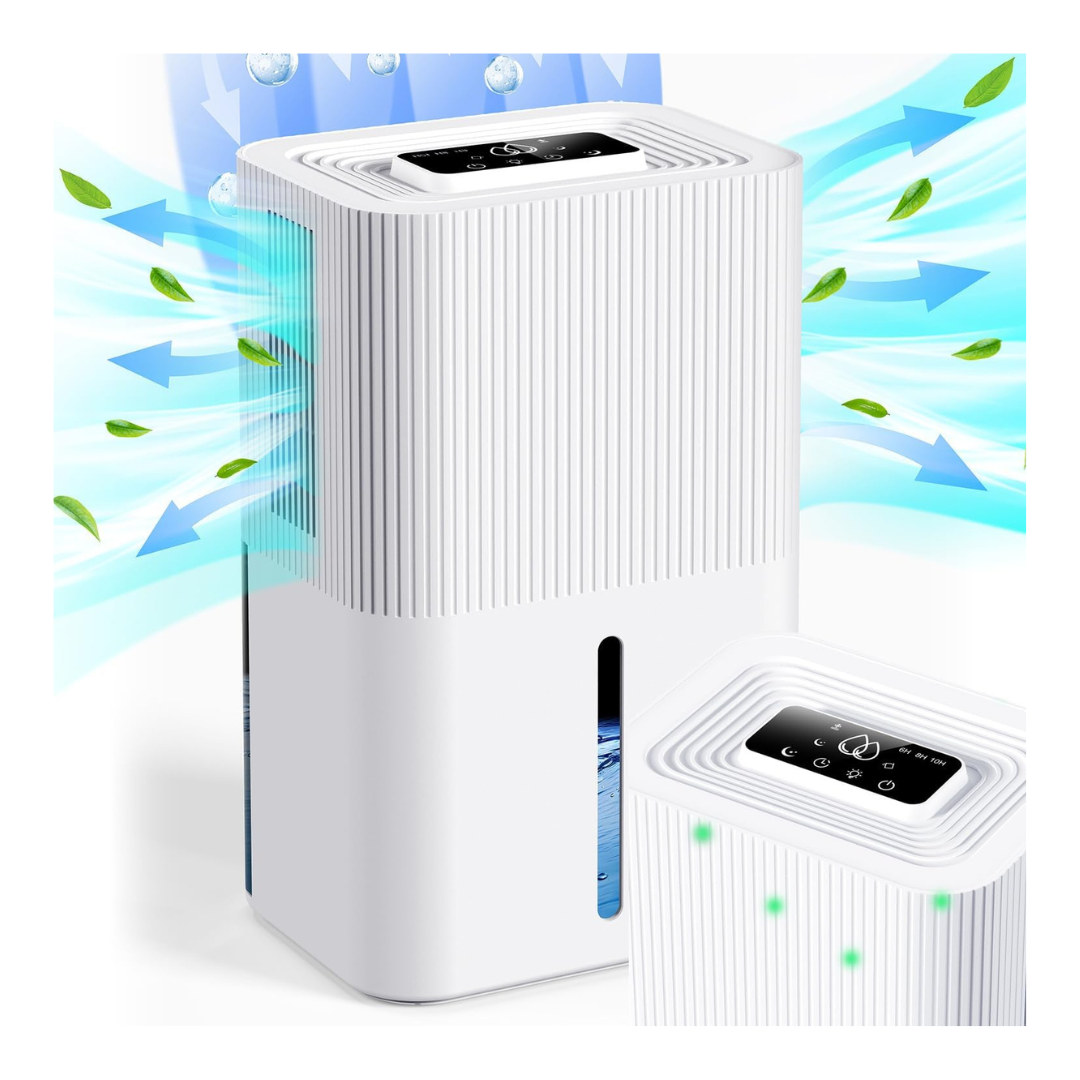 Portable Smart Quiet Home Dehumidifier With Auto Shut-Off