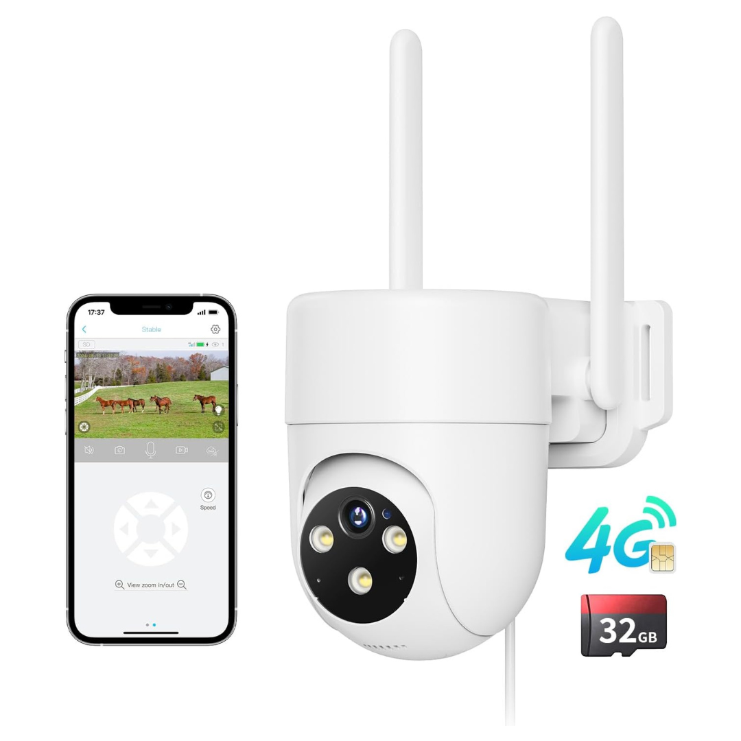 Liwan 4G LTE Cellular Wired Outdoor Security Camera