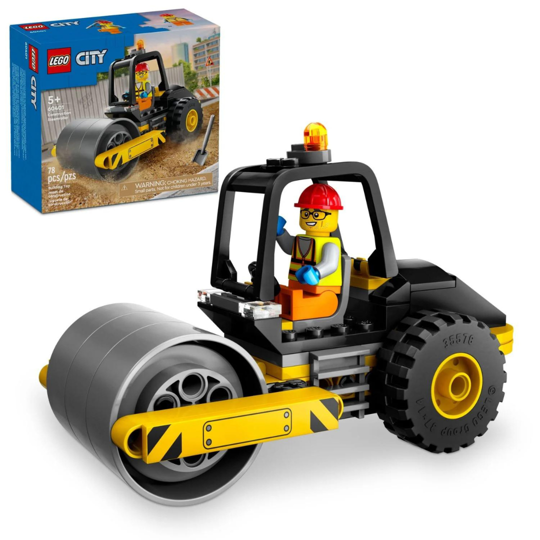 LEGO City Construction Steamroller Toy Playset (60401)