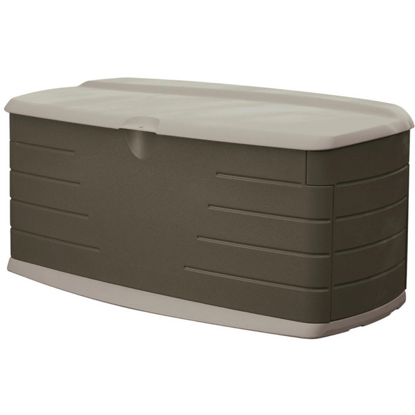 Rubbermaid 90 Gallon Outdoor Large Deck Box With Seat