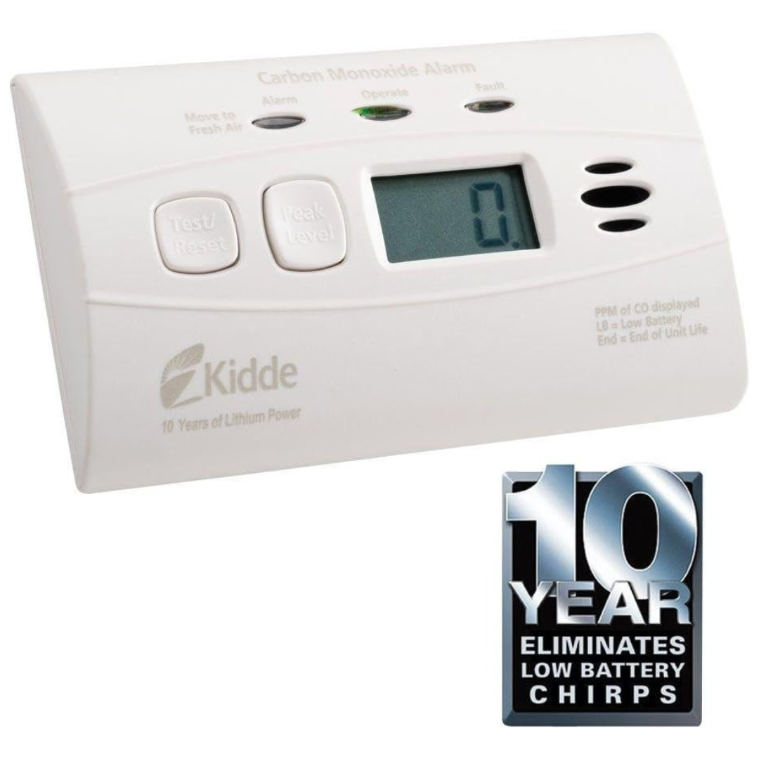 Kidde 10-Year Lithium Ion Battery Operated CO Alarm w/ Digital Display