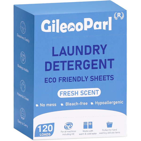 120-Count Gileooparl Eco-friendly Laundry Detergent Sheets