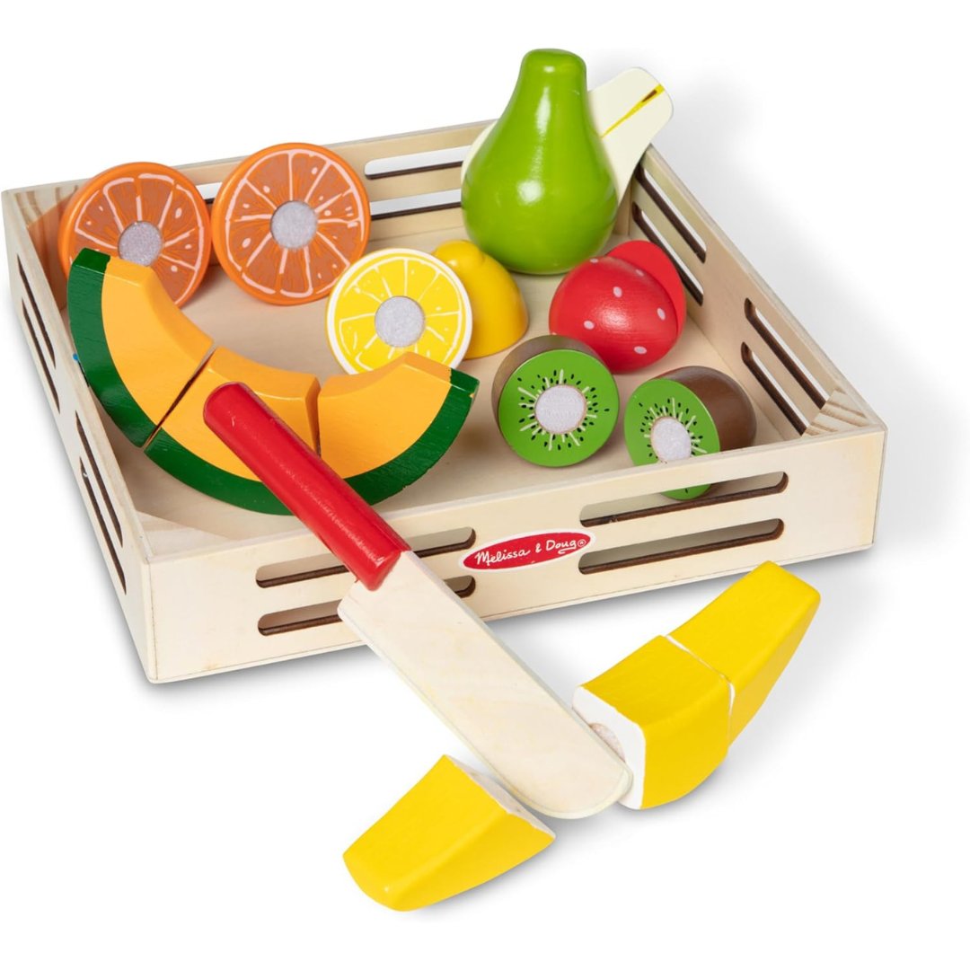 Melissa & Doug Cutting Fruit Wooden Play Food Set