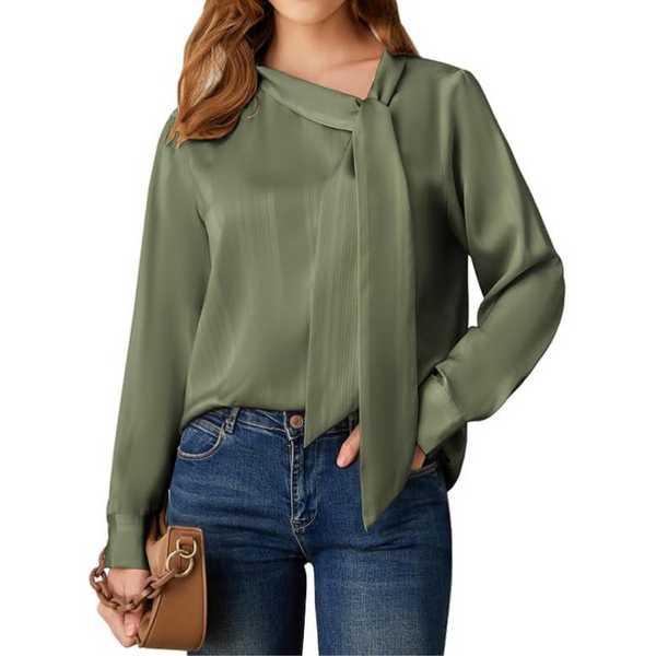 Grace Karin Women's Silk Long Sleeve Casual Tops