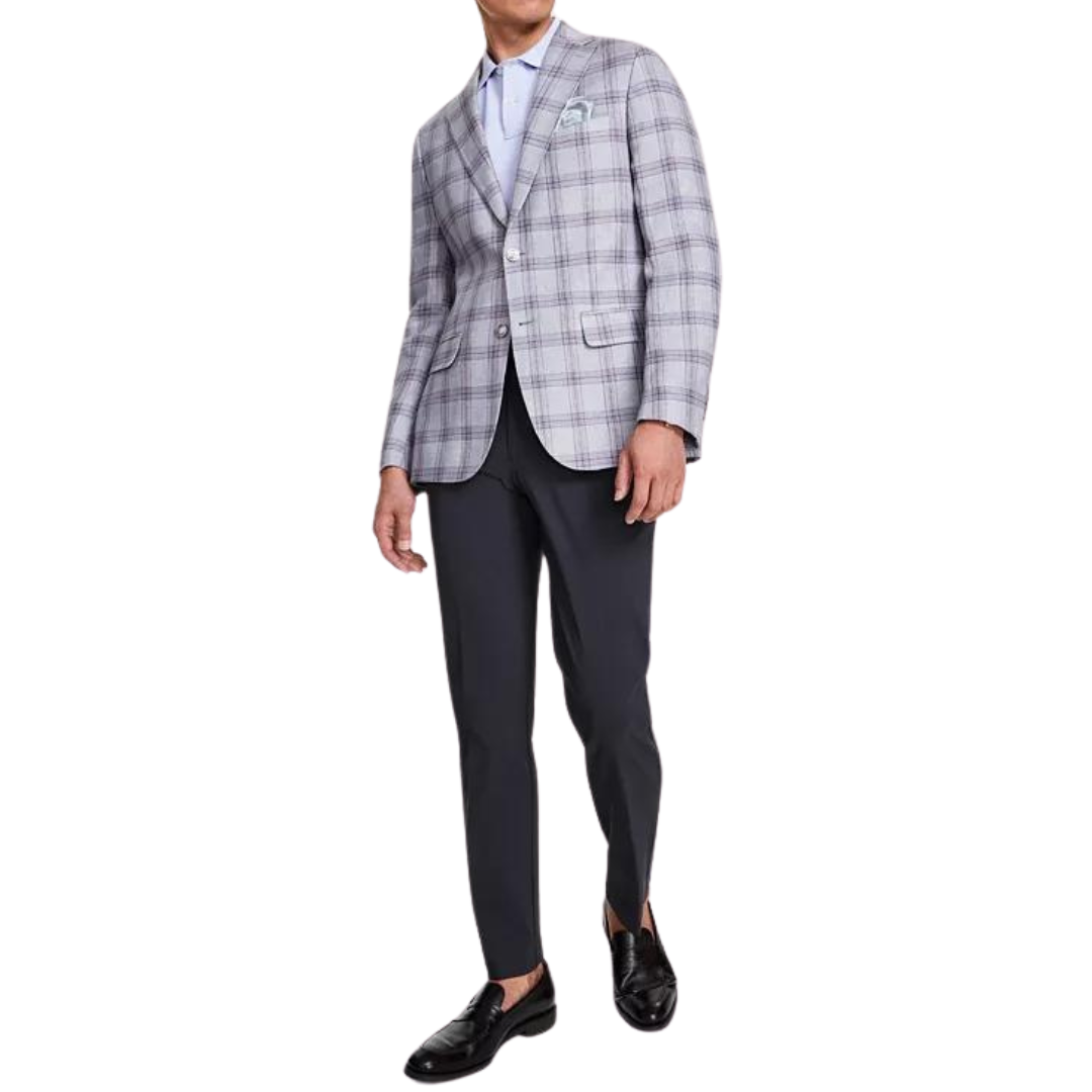 Tallia Men's Slim-Fit Plaid Linen Sport Coat