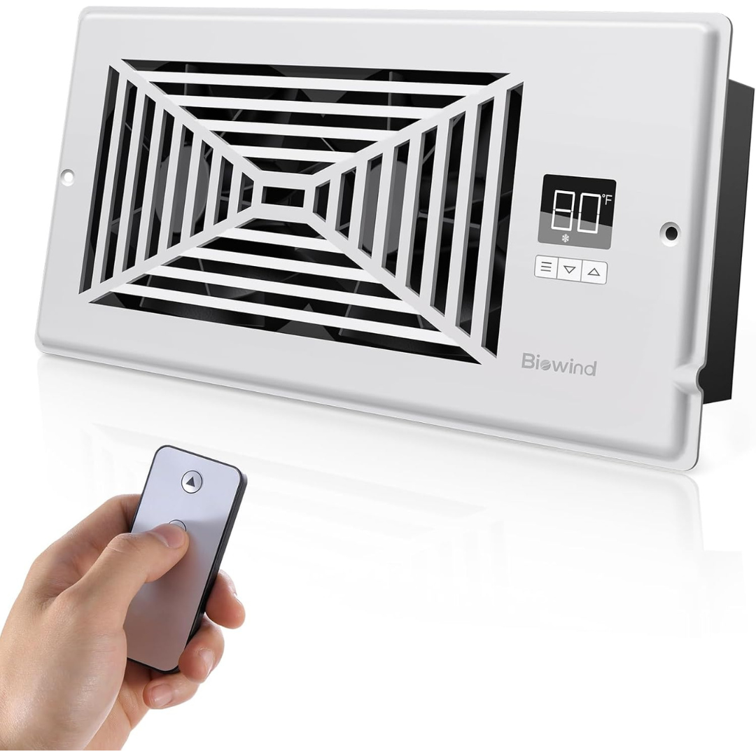 Biowind Smart Register Vent Booster Fan With Remote