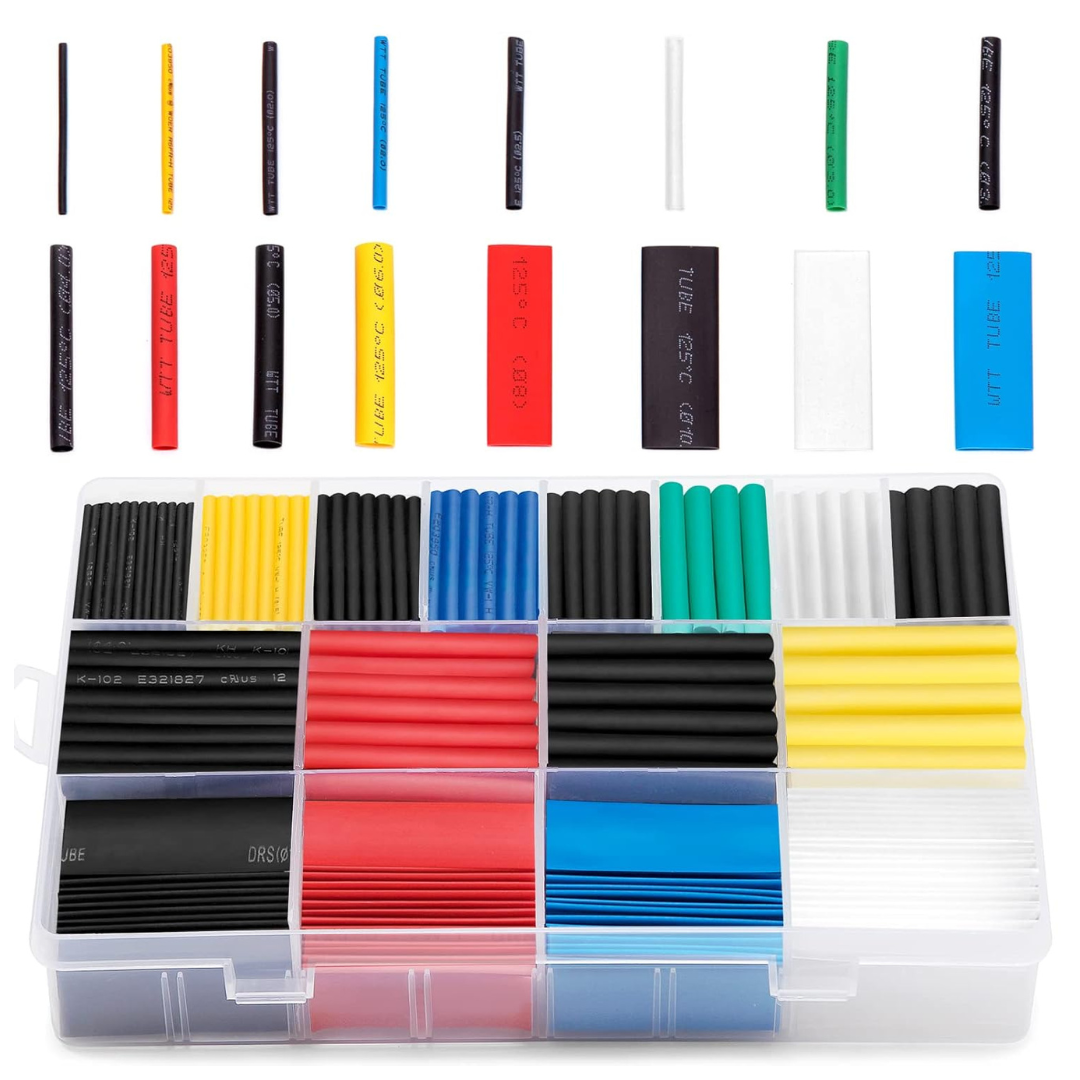 Ginsco 580-Pieces 2:1 Heat Shrink Tubing Kit