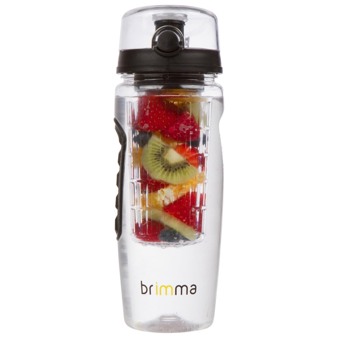 Brimma 32-Oz. Large Leakproof Plastic Fruit Infusion Water Bottle