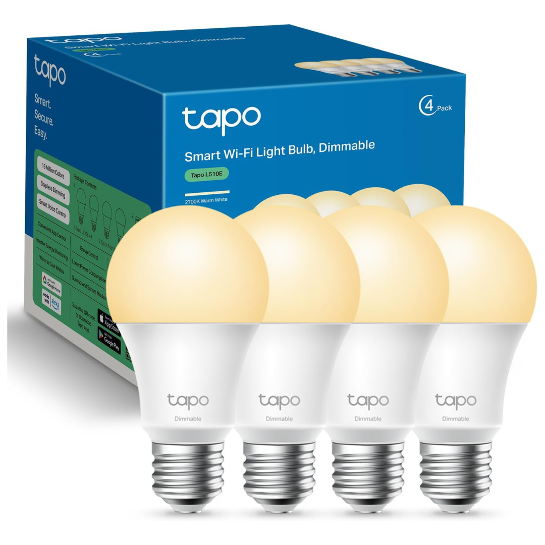 4-Pack TP-Link Tapo L510E Smart Light Bulb