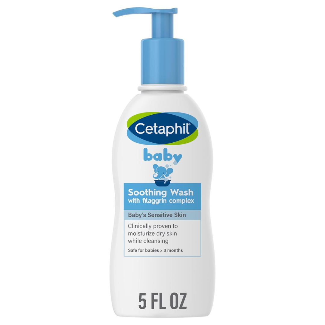 Cetaphil Baby Body Wash, Soothing Wash, Creamy & Gentle For Sensitive Dry Skin (5oz)