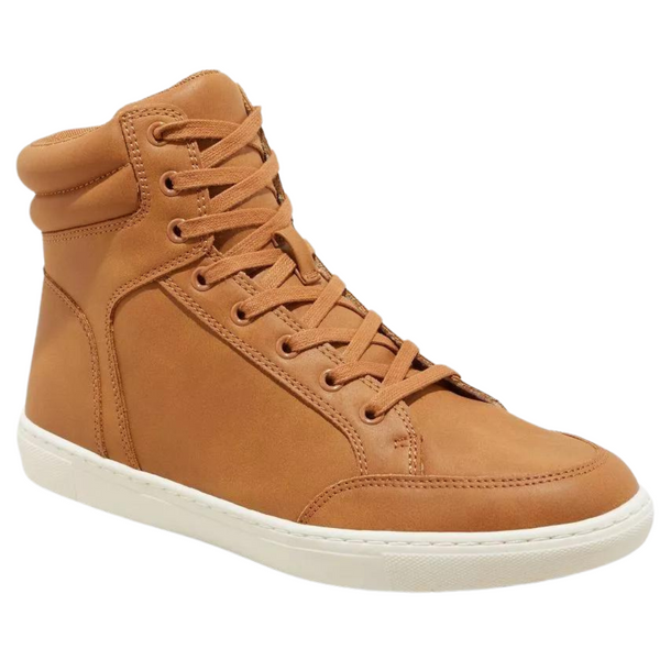 Goodfellow & Co Men's High Top Faux Leather Boots (Cognac)