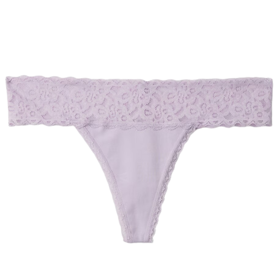 Gap Women's Organic Stretch Cotton Lace-Trim Thong