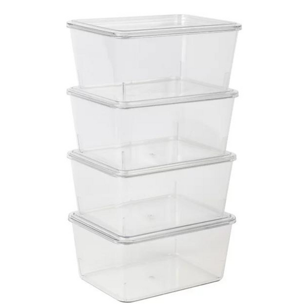 4-Pack Martha Stewart 6.75" x 5" Brody Plastic Storage Organizer Bins