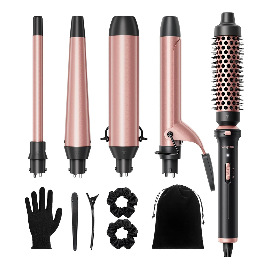 Wavytalk 5-in-1 Interchangeable Ceramic Curling Iron Set