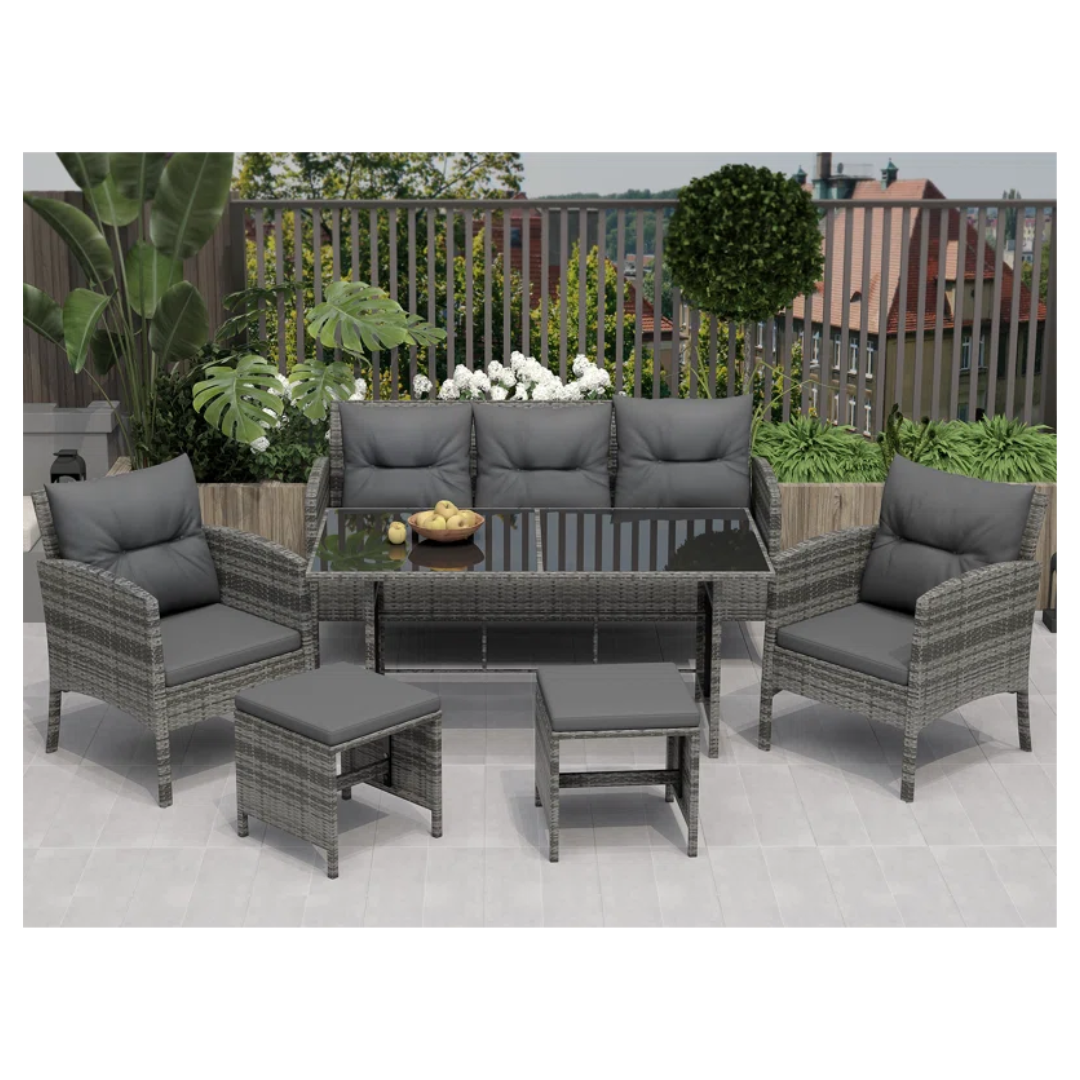 Red Barrel Studio Saige 7 Person Outdoor Seating Group With Cushions