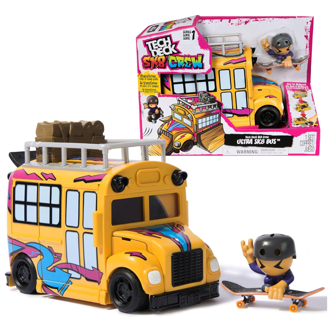 Tech Deck Sk8 Crew 2-in-1 Transforming Ultra Sk8 Bus