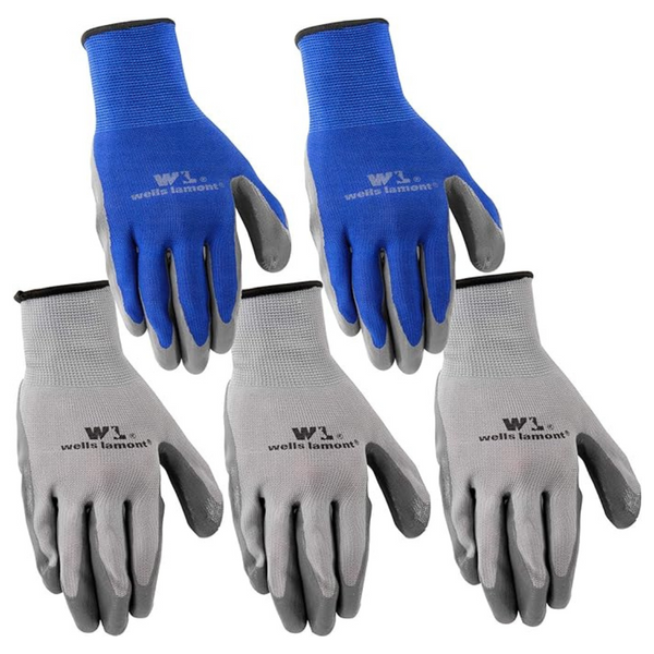 5-Pair Wells Lamont Nitrile Work Gloves