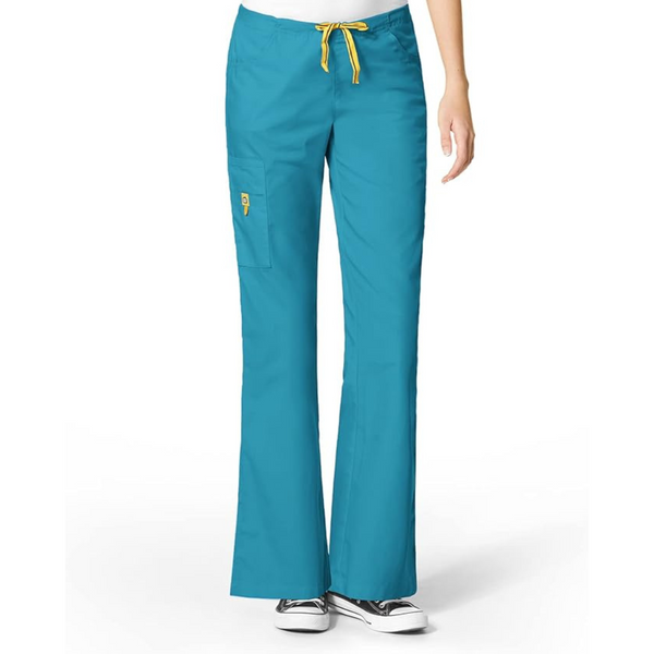 Women's Flare Leg Cargo Medical Scrubs Pants