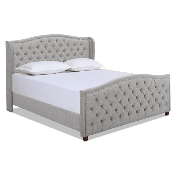 Jennifer Taylor Home Marcella Upholstered Tufted Wingback King Bed