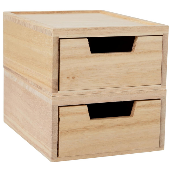 2-Pack Weston Stackable Wooden Storage Boxes