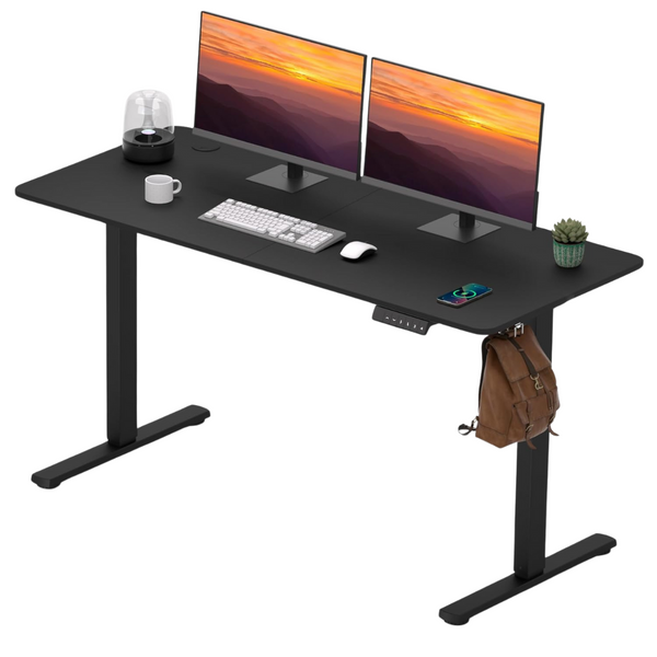 55" x 24" Adjustable Electric Sit/Stand Desk W /Memory Preset (Black)