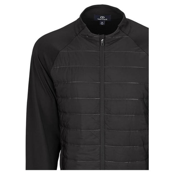 Vantage Apparel Men's Collegiate Ninja Poly Woven Panel Jacket