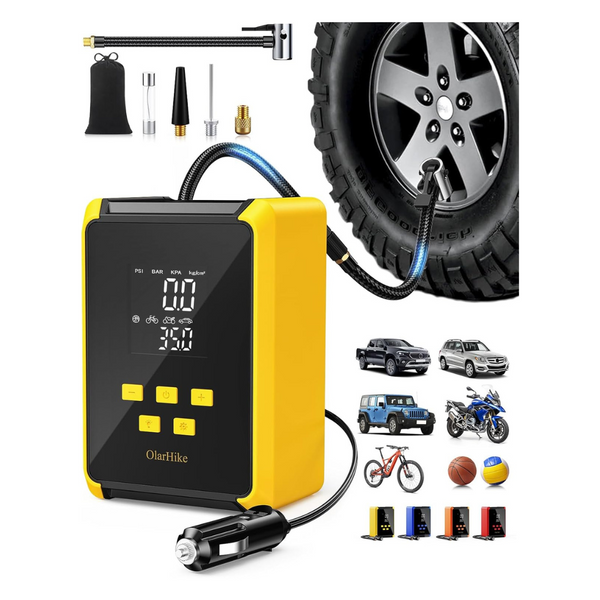 12V Electric Tire Inflator Portable Air Compressor