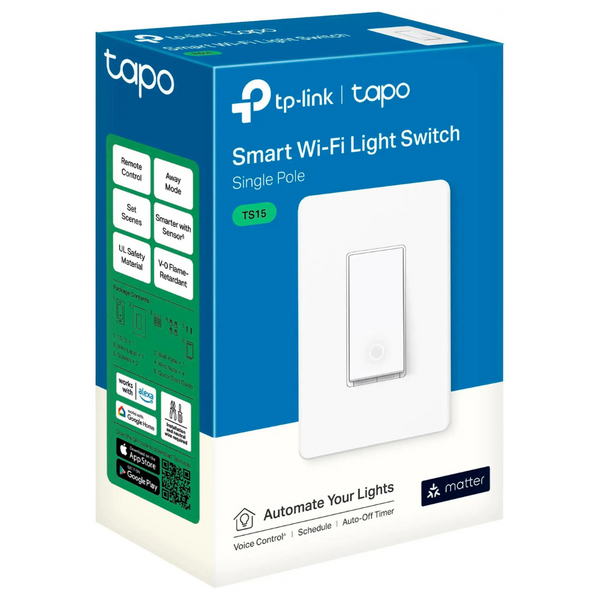 TP-Link Tapo Smart Wi-Fi Light Switch With Matter (TS15)