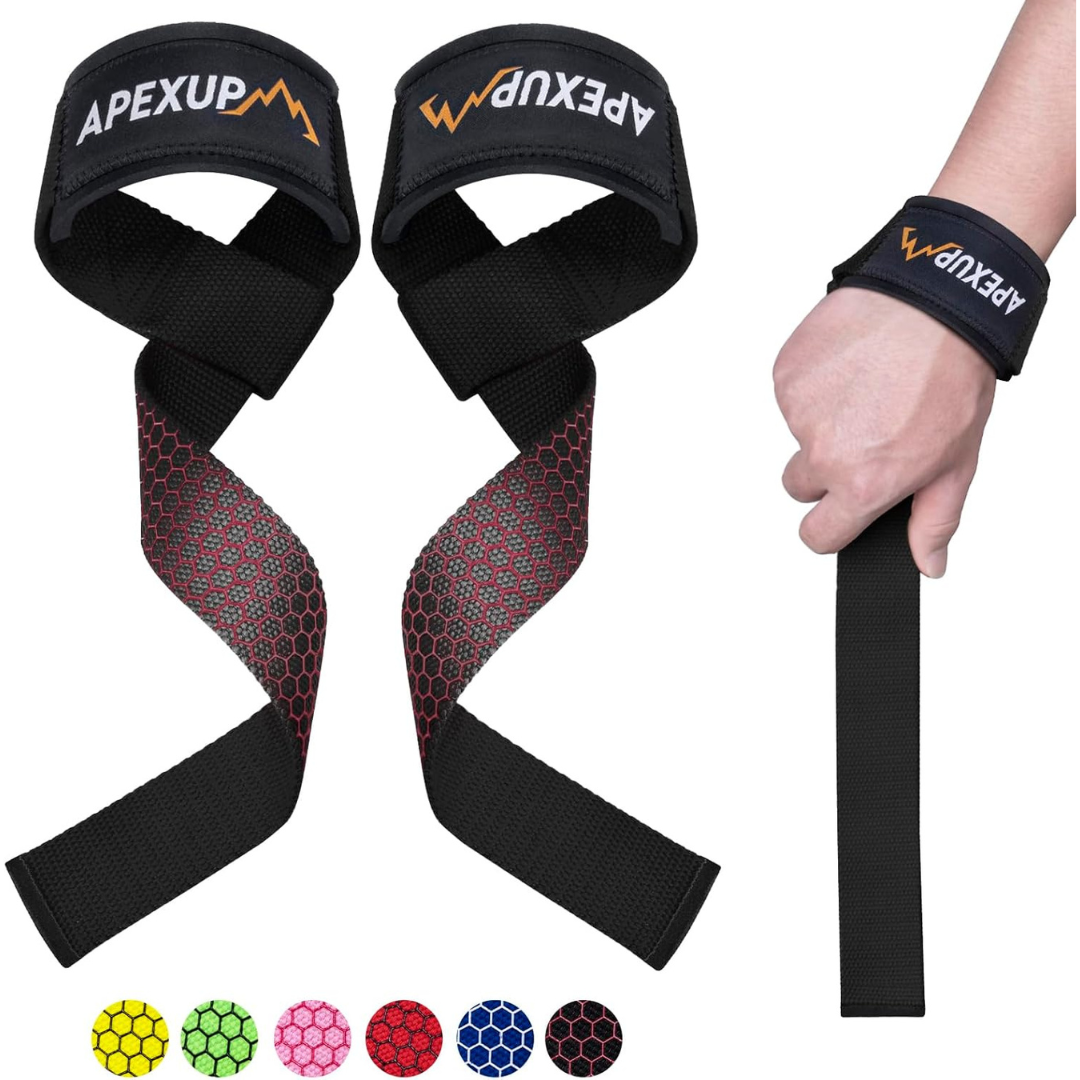 Anti Slip Silicone and Premium Cotton Lifting Straps (Various)