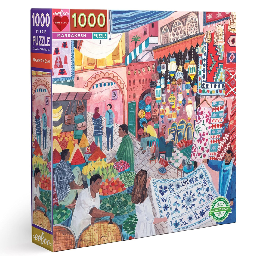 1000-Piece eeBoo: Piece and Love Marrakesh Square Jigsaw Puzzle