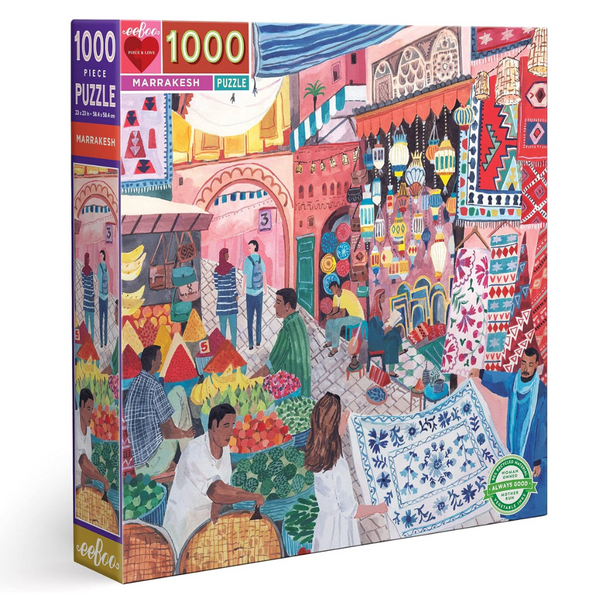 1000-Piece eeBoo: Piece and Love Marrakesh Square Jigsaw Puzzle