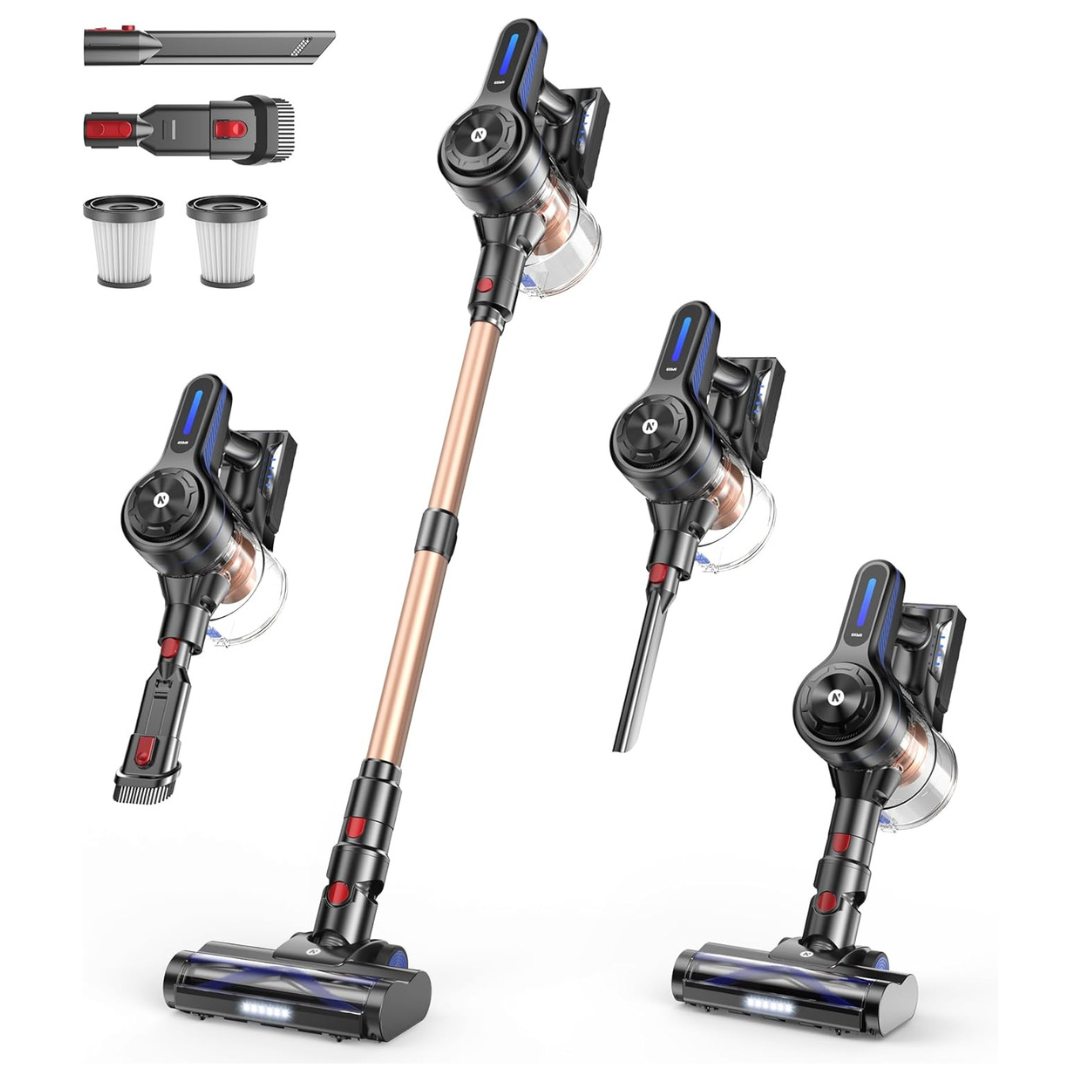 Powerful Cordless Stick Vacuum Cleaner with 45min Runtime