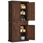 Yitahome 72 Tall Kitchen Pantry Cabinets With Barn Doors