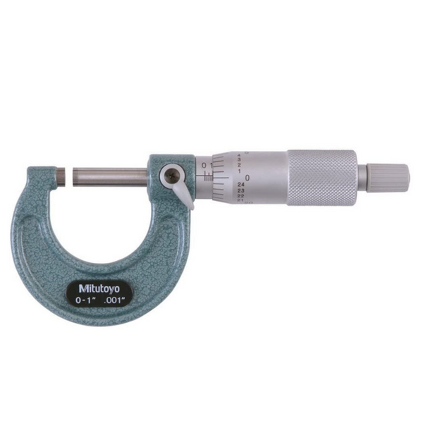 Mitutoyo 103-177 Baked-enamel Finish, Ratchet Stop Outside Micrometer