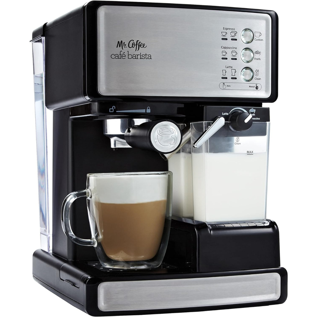 Mr. Coffee Programmable Stainless Steel Espresso and Cappuccino Machine