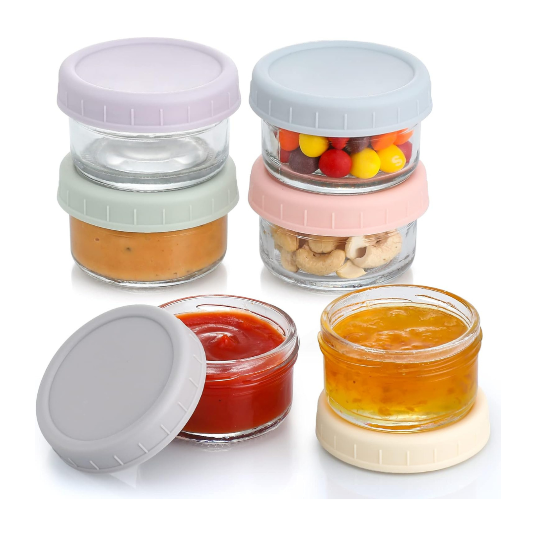 6-Pack Vitever 2.7 Oz Salad Dressing Container With Lids