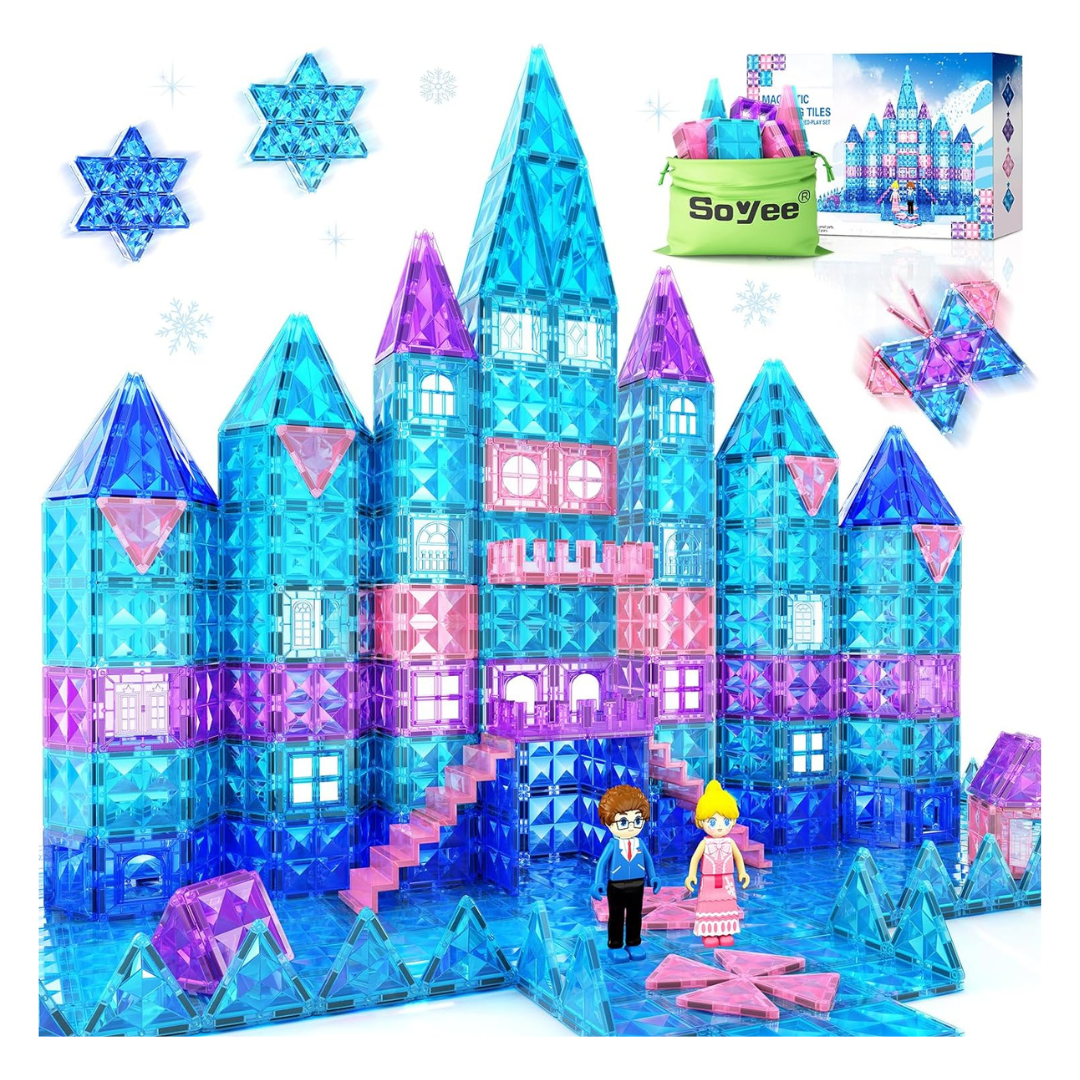 102-Piece Diamond Magnetic Building Blocks Frozen Princess Toys