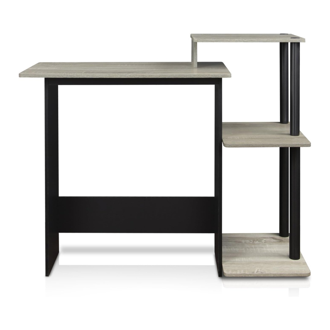 Furinno Efficient Home Computer Desk With Square Shelves