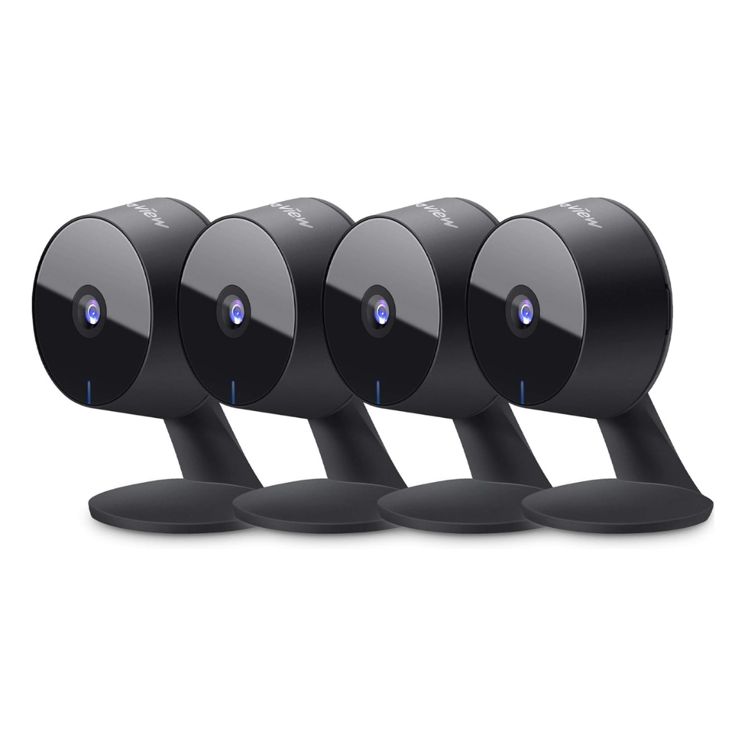 4-Pack LaView Indoor 1080p Wi-Fi Security Cameras W/2-Way Audio