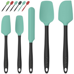 5-Pack Food Grade Silicone Spatula Set (Aqua Green)