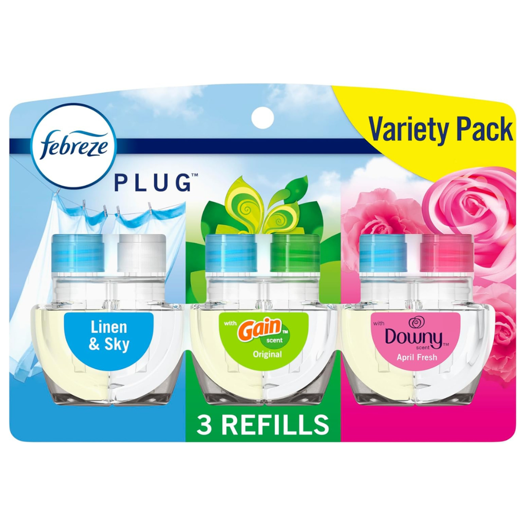 3-Pack Febreze Odor-Fighting Fade Defy PLUG Air Freshener (0.87 Fl Oz)