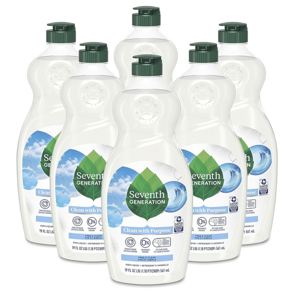 Seventh Generation Dish Liquid Soap Free & Clear (Pack Of 6)