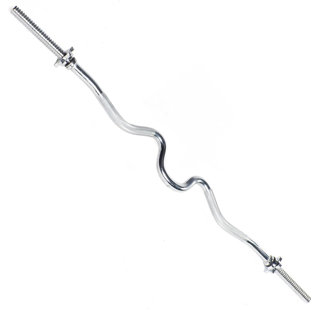 CAP Barbell Standard 1" Threaded Curl Bar with Collars