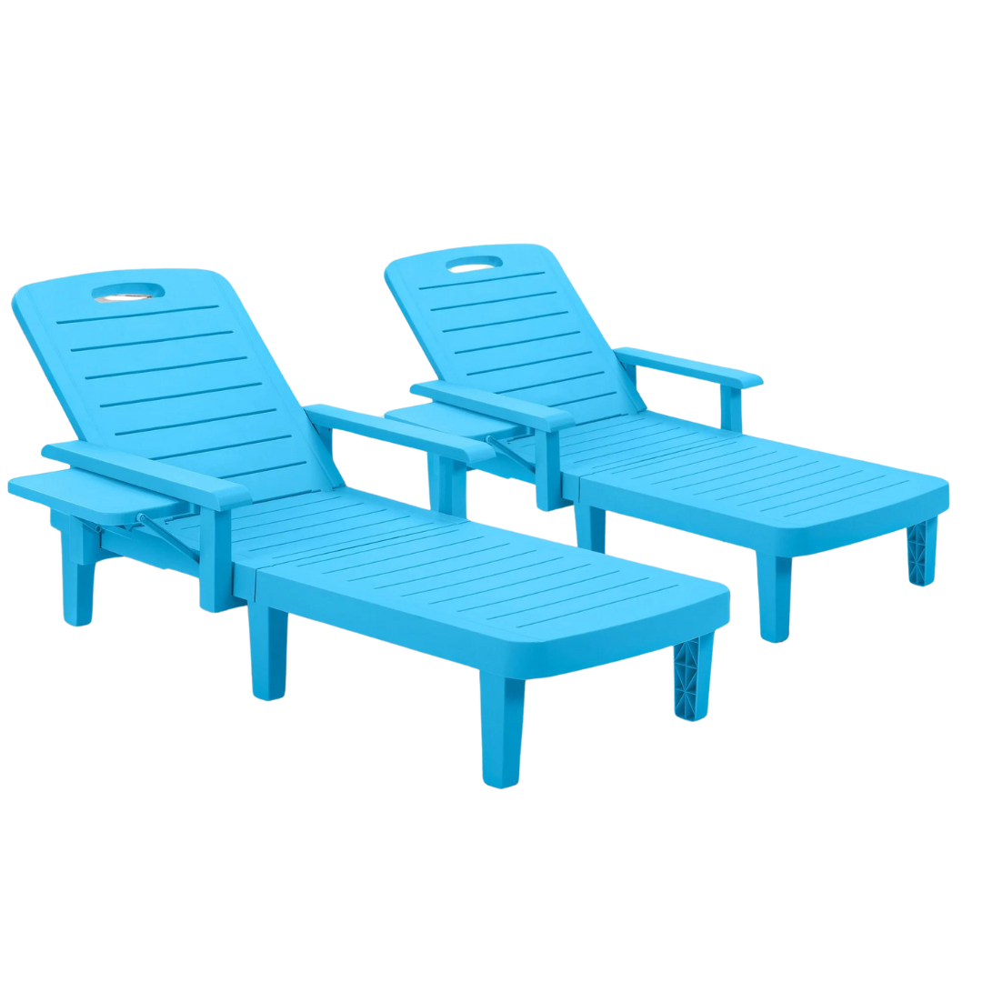 Set of 2 Segmart Outdoor Furniture Chaise Lounge Chair