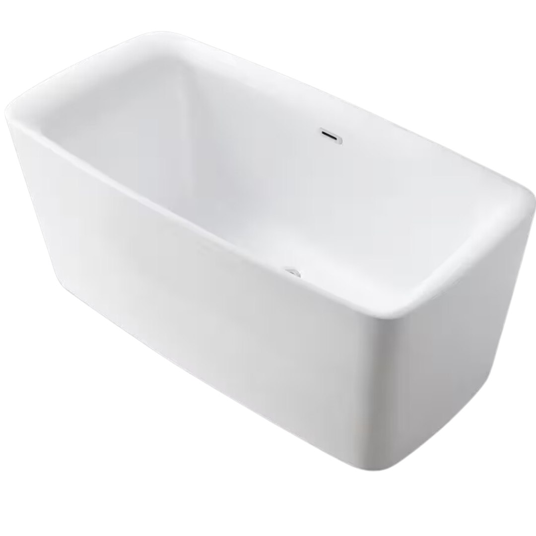 Home Decorators Cervina 59" Acrylic Flat Bottom Non-Whirlpool Bathtub