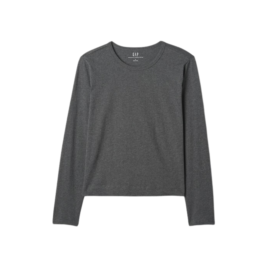 Gap Women's Organic Cotton Vintage T-Shirt (Charcoal Grey)